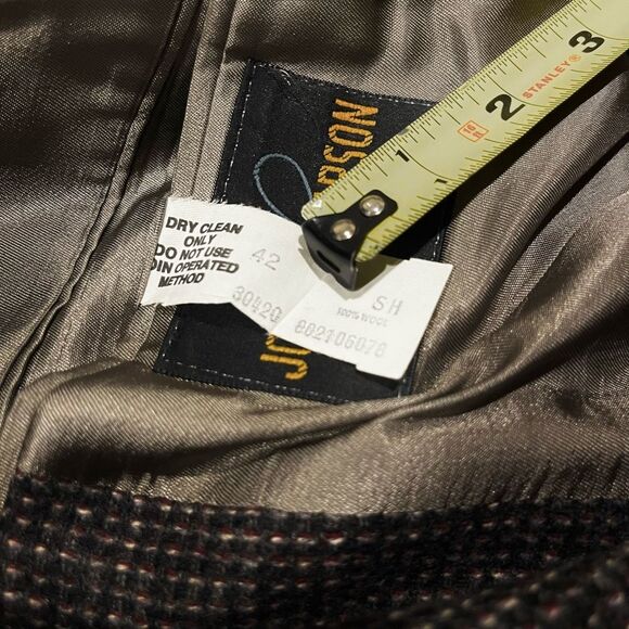 Johnny Carson Man In Wool Tweed Suit Jacket Sports Coat Men’s 42R - Picture 6 of 7